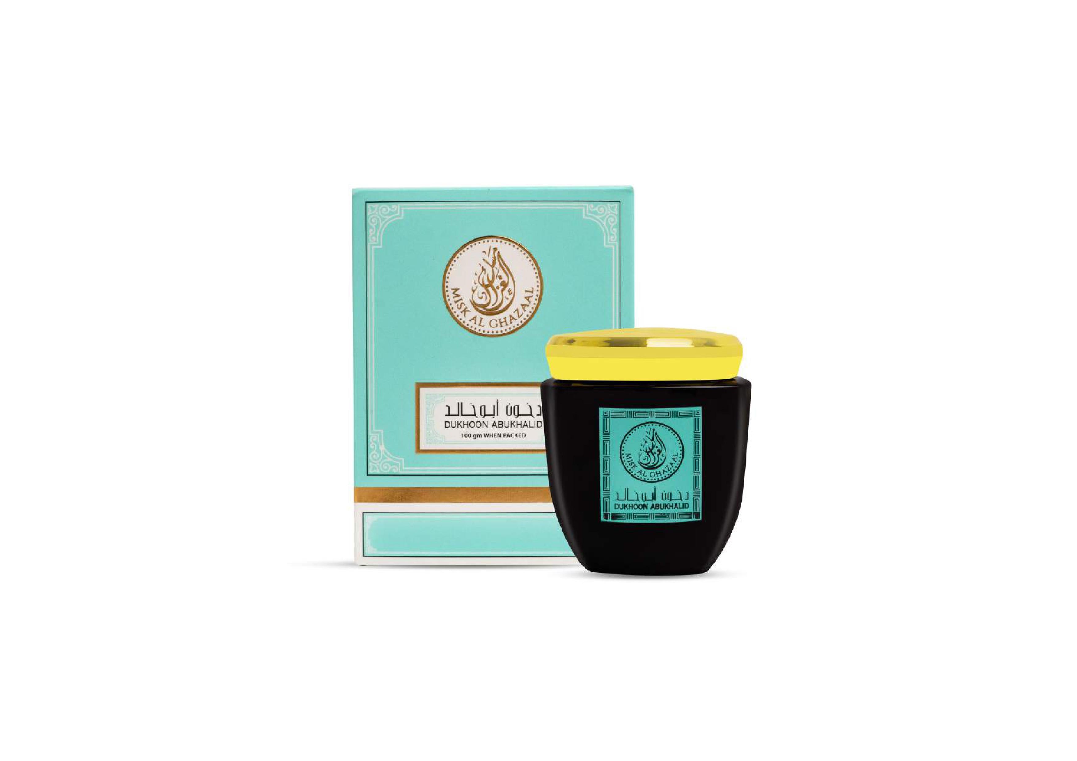 Dhukhoon Abukhalid bukhoor with amber, oud musk and sandal from Gazaal Store